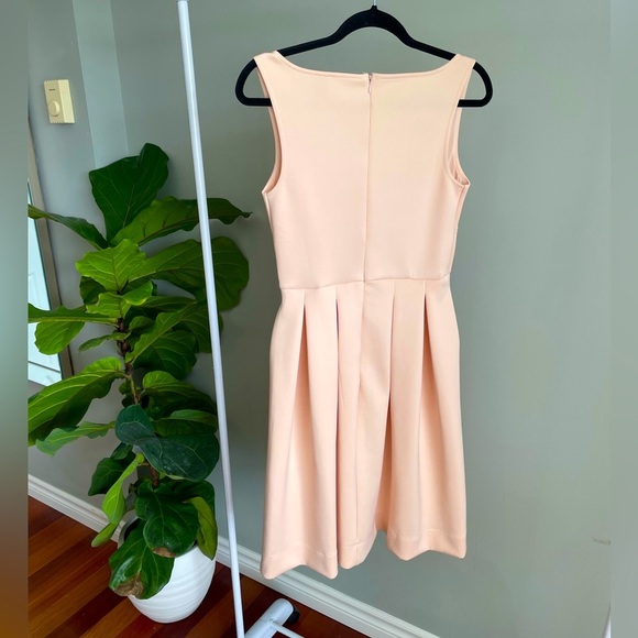 ASOS Petite Peach Pink Sleeveless Square Neck Formal Midi Dress Size 8 US - Picture 2 of 3